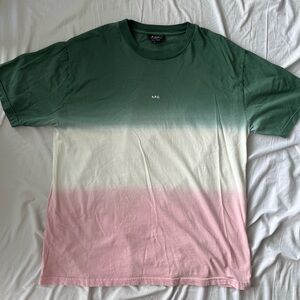 A.P.C. Marius Logo-Print Dip-Dyed Cotton-Jersey T-Shirt, Size XL (regular fit)